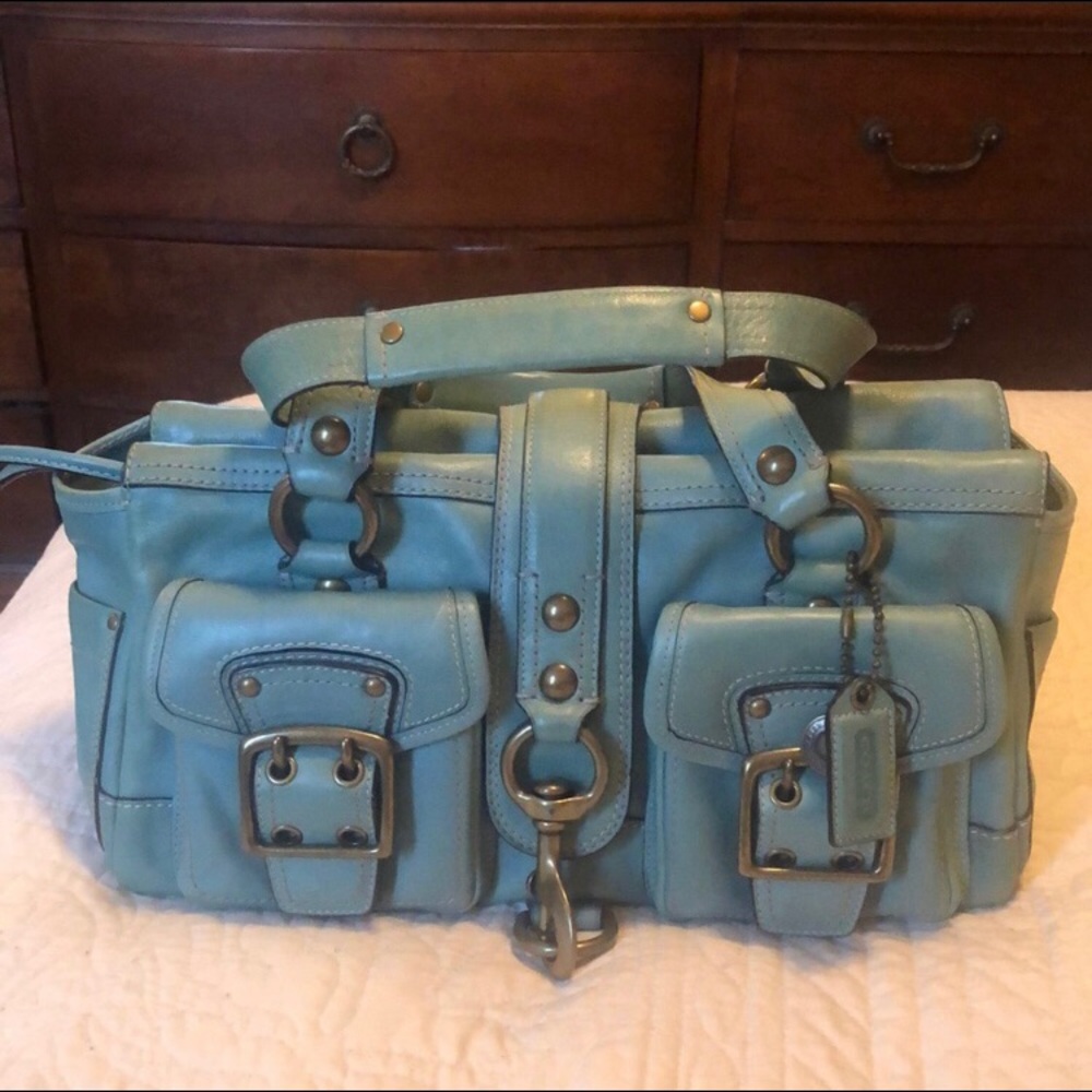 Coach Legacy 65th Anniversary Mandy Satchel Bag Pond Blue